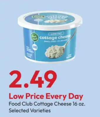 Stater Bros Food Club Cottage Cheese offer