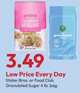 Stater Bros Stater Bros. or Food Club Granulated Sugar offer