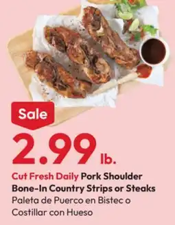 Stater Bros Pork Shoulder Bone-In Country Strips or Steaks offer