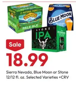 Stater Bros Sierra Nevada, Blue Moon or Stone offer
