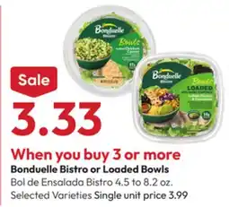 Stater Bros Bonduelle Bistro or Loaded Bowls offer