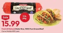 Stater Bros Fresh All Natural Stater Bros. 100% Pure Ground Beef offer
