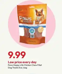 Stater Bros Paws Happy Life Chicken Chew Fillet Dog Treats offer
