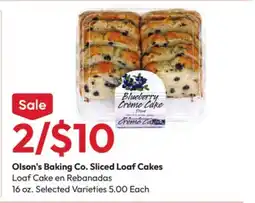 Stater Bros Olson's Baking Co. Sliced Loaf Cakes offer