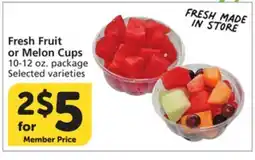 Albertsons Fresh Fruit or Melon Cups offer