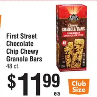 Smart & Final First Street Chocolate Chip Chewy Granola Bars offer