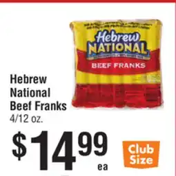 Smart & Final Hebrew National Beef Franks offer