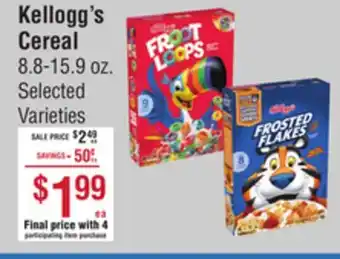 Smart & Final Kellogg's Cereal offer