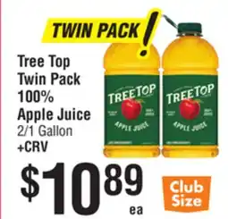 Smart & Final Tree Top Twin Pack 100% Apple Juice offer