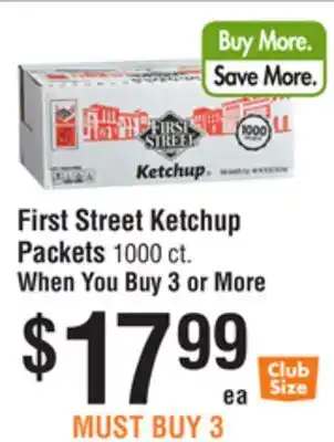 Smart & Final First Street Ketchup Packets offer
