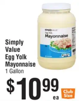 Smart & Final Simply Value Egg Yolk Mayonnaise offer