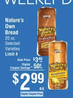 Smart & Final Nature's Own Bread offer