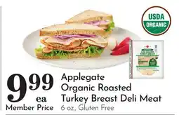 Pavilions Applegate Organic Roasted Turkey Breast Deli Meat offer