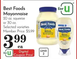 Pavilions Best Foods Mayonnaise offer