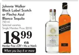 Pavilions Johnnie Walker Black Label Scotch or Flecha Azul Blanco Tequila offer