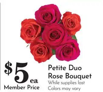 Pavilions Petite Duo Rose Bouquet offer