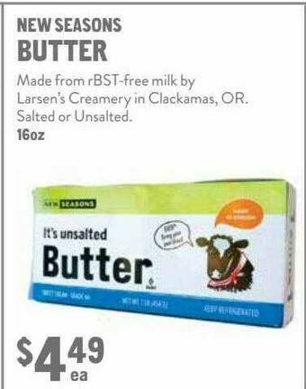 New Seasons Market New Seasons Butter offer