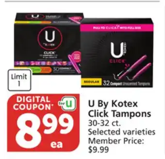 Vons U By Kotex Click Tampons offer