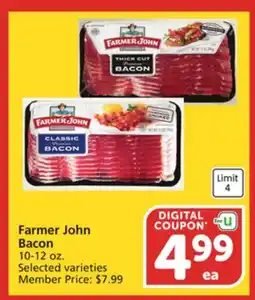 Vons Farmer John Bacon offer