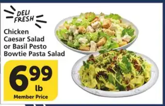 Vons Chicken Caesar Salad or Basil Pesto Bowtie Pasta Salad offer