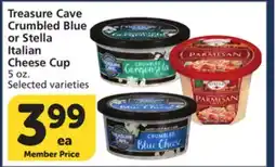 Vons Treasure Cave Crumbled Blue or Stella Italian Cheese Cup offer