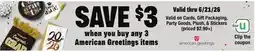 Vons American Greetings Items offer