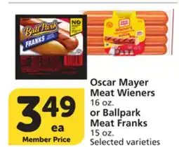 Vons Oscar Mayer Meat Wieners or Ballpark Meat Franks offer