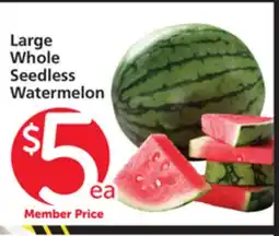 Vons Large Whole Seedless Watermelon offer