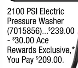 Ace Hardware 2100 PSI Electric Pressure Washer offer