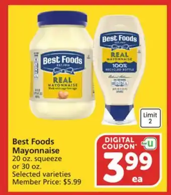 Vons Best Foods Mayonnaise offer