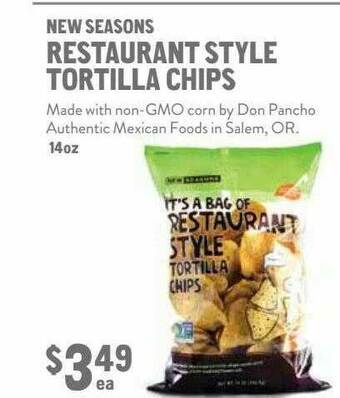 New Seasons Market New Seasons Restaurant Style Tortilla Chips offer