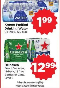 Food 4 Less Kroger Purified Drinking Water offer
