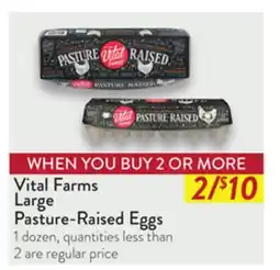 Fresh Thyme Vital Farms Large Pasture-Raised Eggs offer