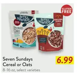 Fresh Thyme Seven Sundays Cereal or Oats offer