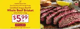 Fresh Thyme Whole Beef Brisket offer