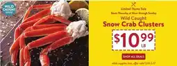 Fresh Thyme Wild Caught Snow Crab Clusters offer