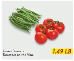 Fresh Thyme Green Beans or Tomatoes on the Vine offer