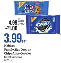 Mariano's Nabisco Family Size Oreo or Chips Ahoy Cookies offer