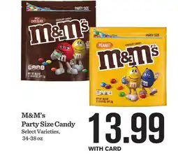 Mariano's M & M' s Party Size Candy offer