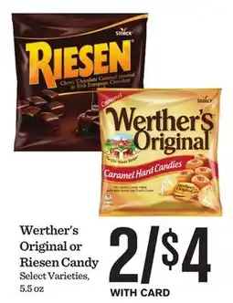Mariano's Werther's Original or Riesen Candy offer