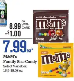 Mariano's M & M' s Family Size Candy offer