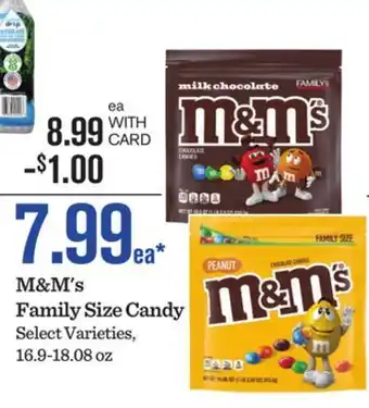 Mariano's M & M' s Family Size Candy offer