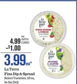 Mariano's La Terra Fina Dip & Spread offer