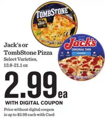 Mariano's Jack's or TombStone Pizza offer