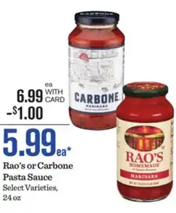 Mariano's Rao's or Carbone Pasta Sauce offer