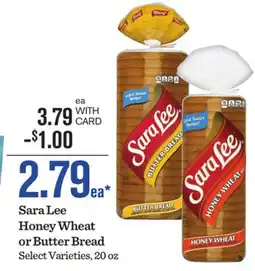 Mariano's Sara Lee Honey Wheat or Butter Bread offer