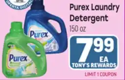 Tony’s Fresh Market Purex Laundry Detergent offer