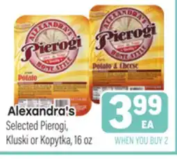 Tony’s Fresh Market Alexandra's Selected Pierogi offer