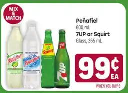 Tony’s Fresh Market Peñafiel 600 mL 7UP or Squirt Glass, 355 mL offer
