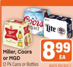 Tony’s Fresh Market Miller, Coors or MGD offer